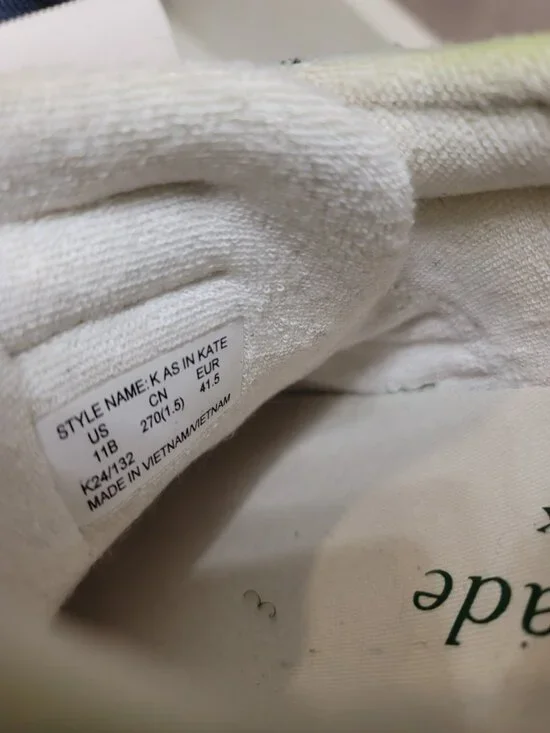 Kate Spade New York K as in Kate Sneaker Green White Leather Women's Size 11 B - Picture 9 of 9